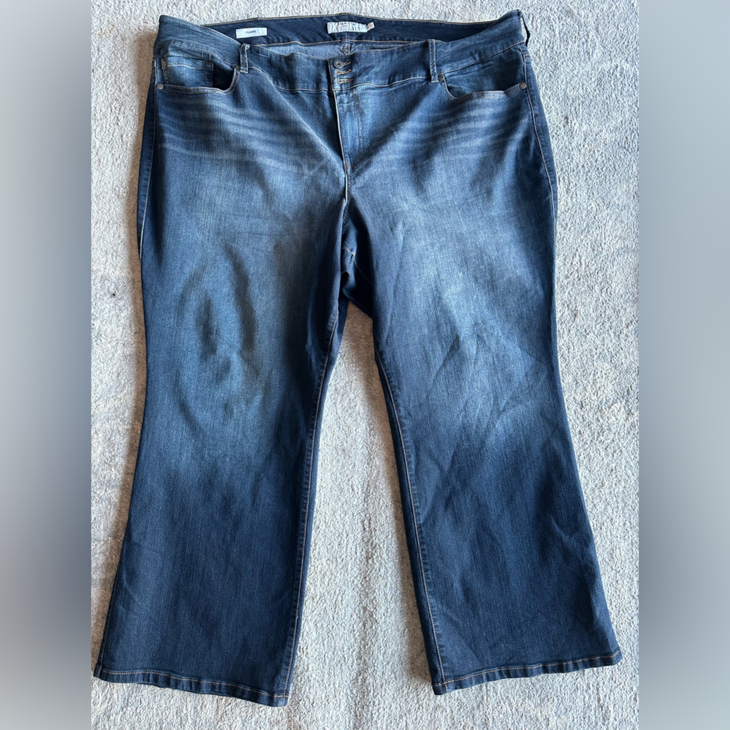 Torrid Women’s Flare Dark Blue Denim Jeans - Plus Size 30s